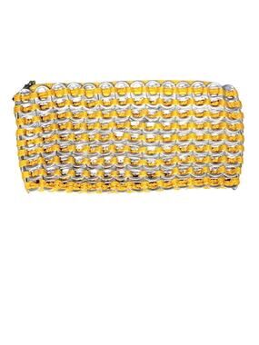 Escama Studio Chica Rosa Pop Tab Clutch Yellow Handmade Recycled Purse